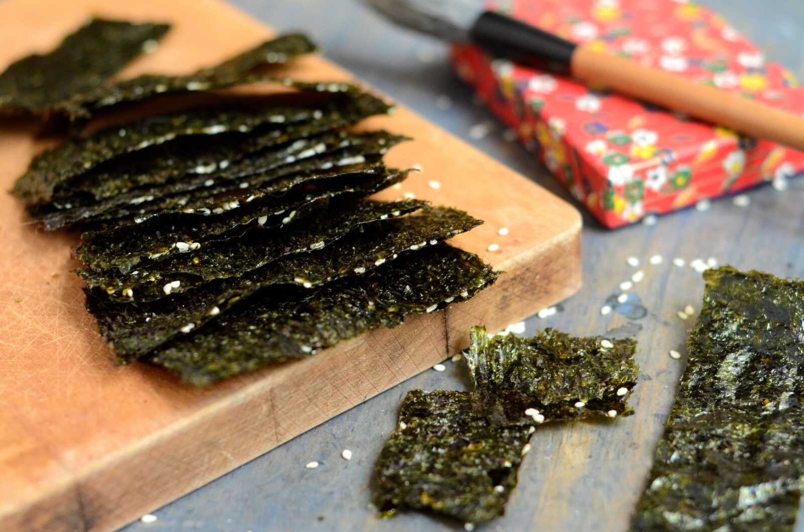 Hǎitái jiāxīn cuì - Chips d'algue nori au sésame, un snack chinois (recette  authentique)